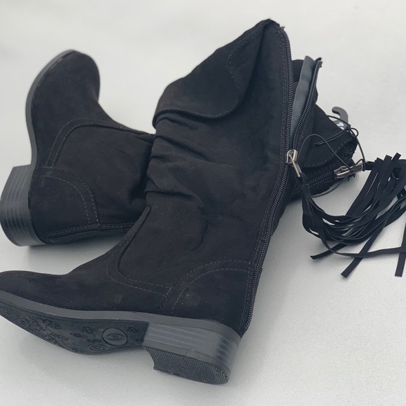 Wonder Nation Girls' Knee High Black Winter Boot - Picture 6 of 8